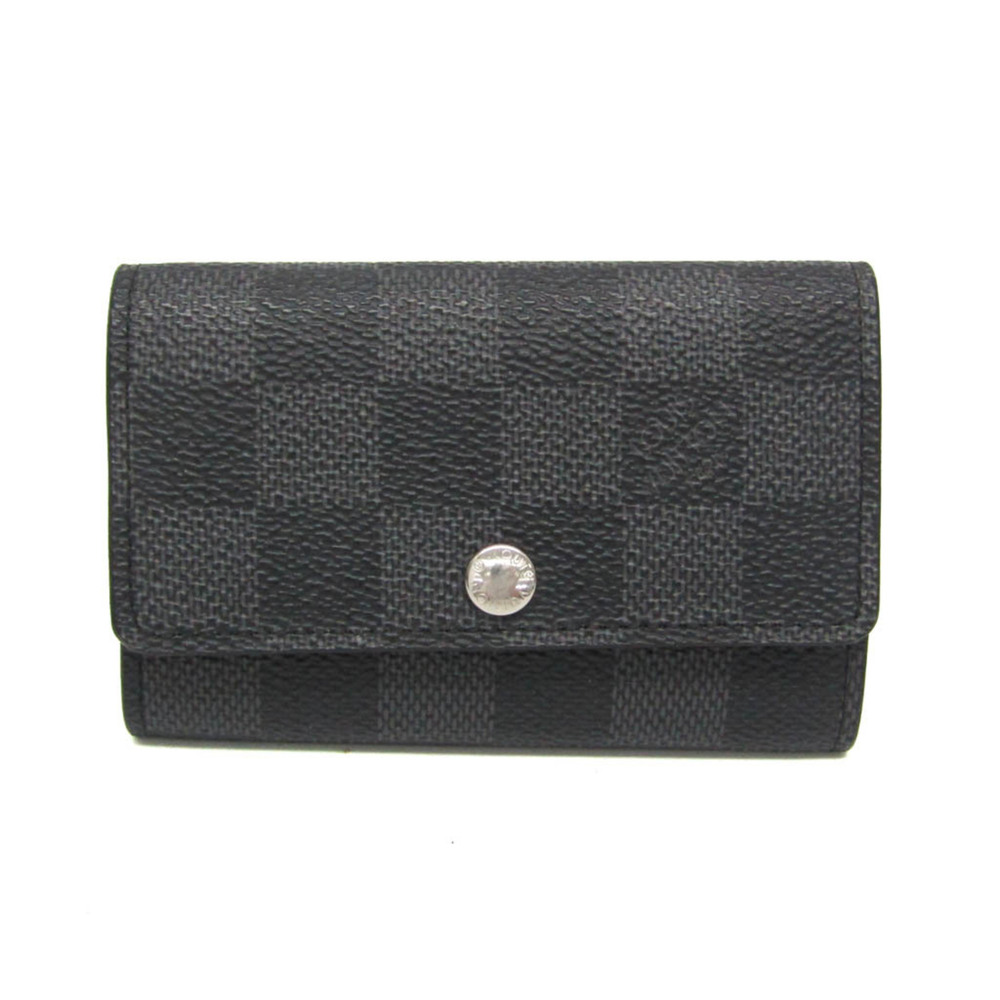 Louis Vuitton Damier Graphite 6 Key Holder N62662 Men,Women Damier Graphite K...